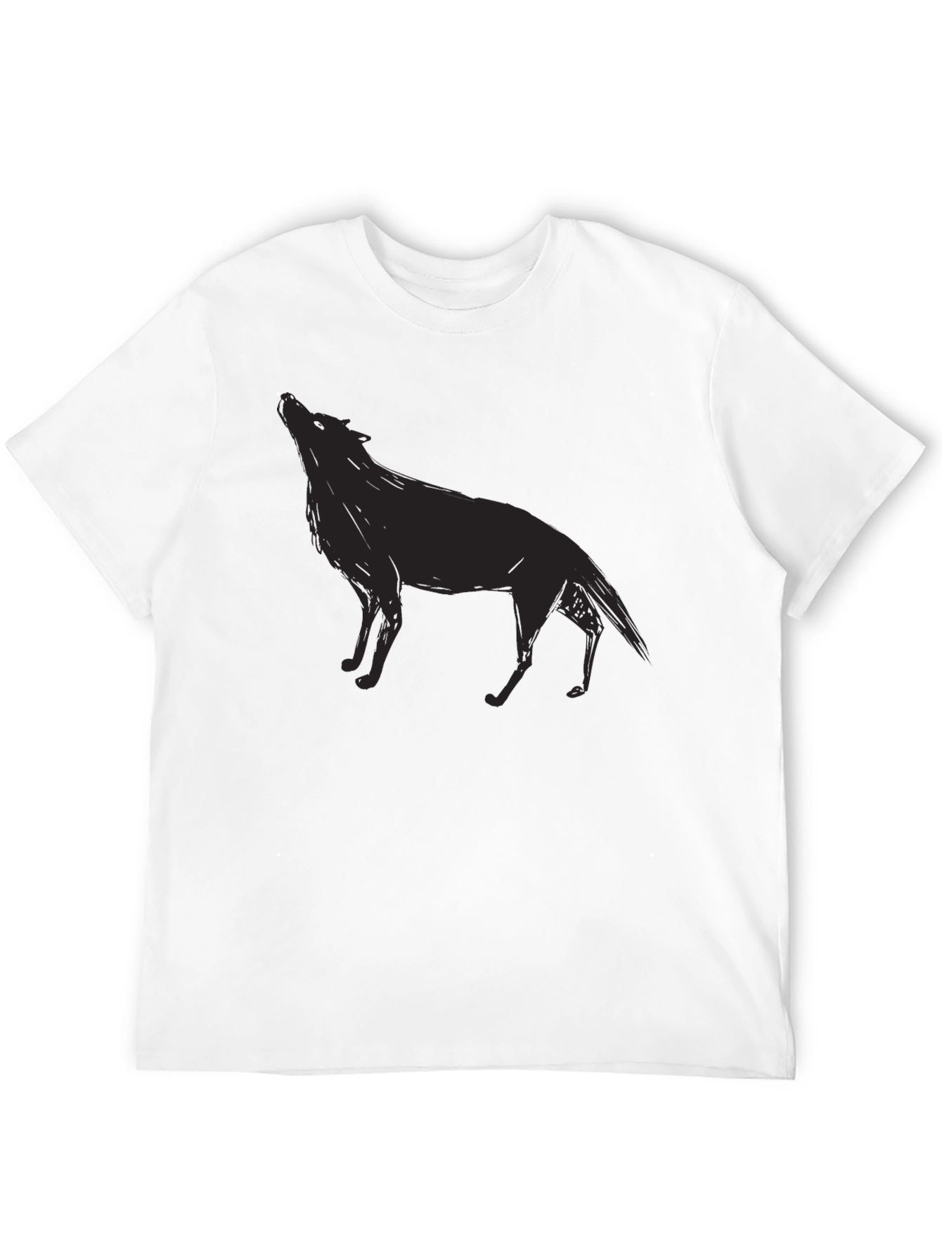 Wolf Silhouette Black T-Shirt