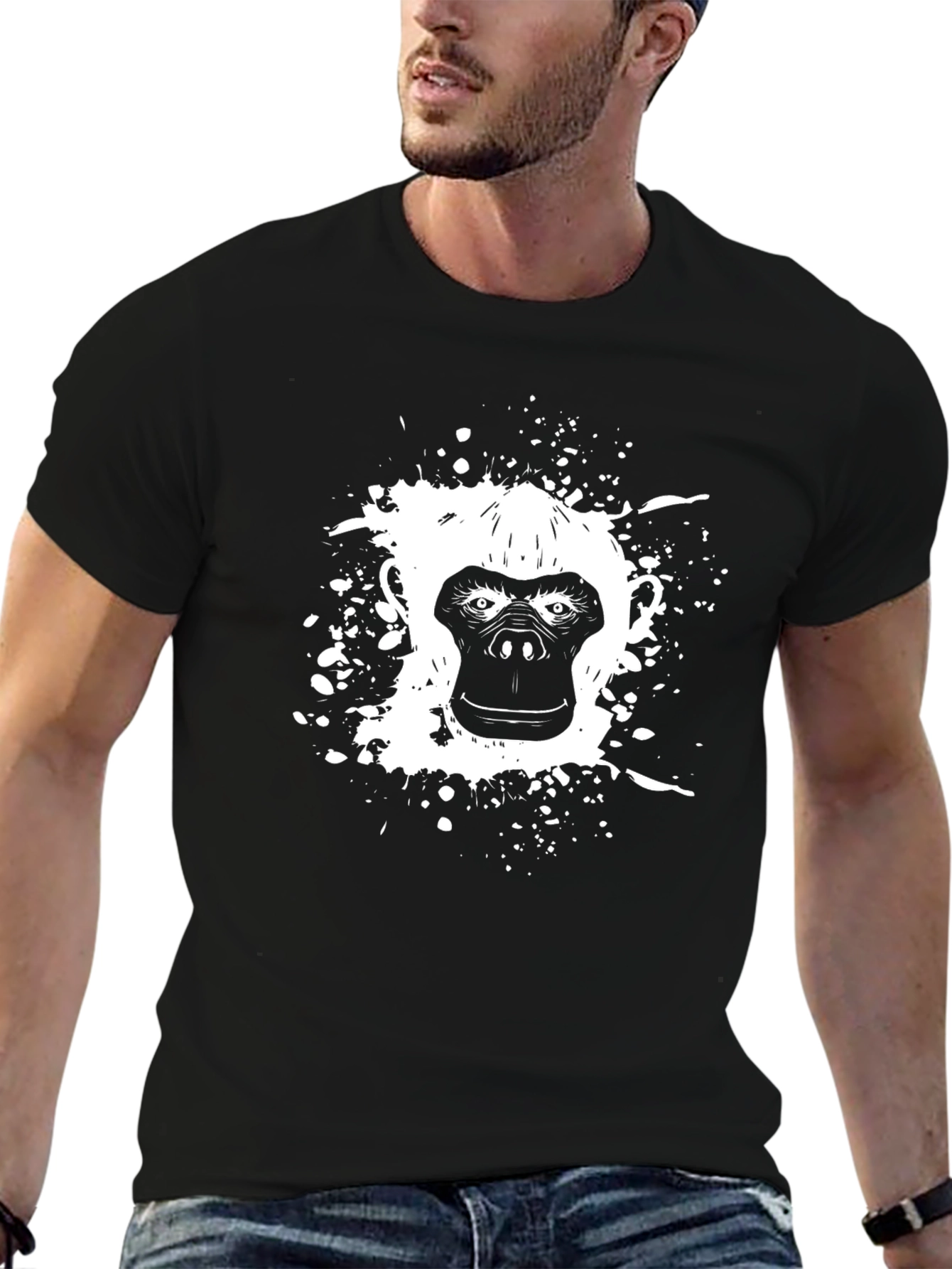 Ape Face Graphic Black T-Shirt