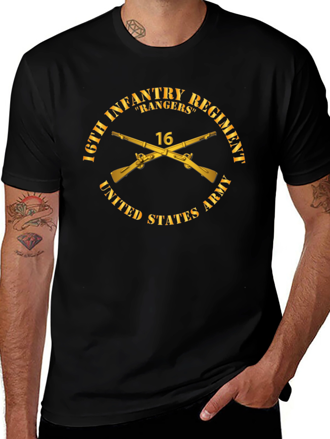 16th Infantry Regiment Rangers Graphic T-Shirt