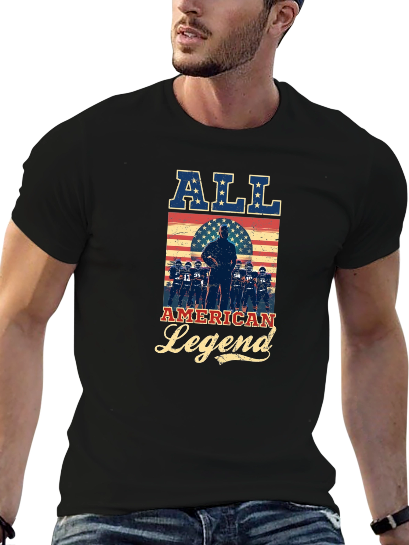 All American Legend T-Shirt Football Fan Tee
