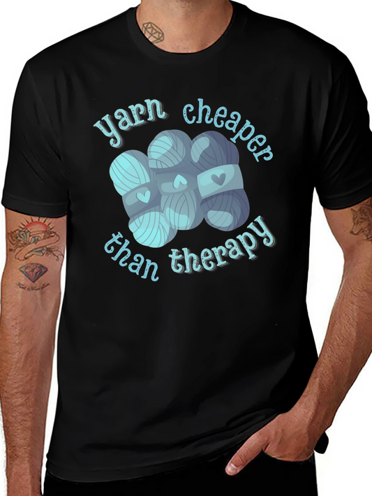 Yarn Cheaper Than Therapy Graphic T-Shirt