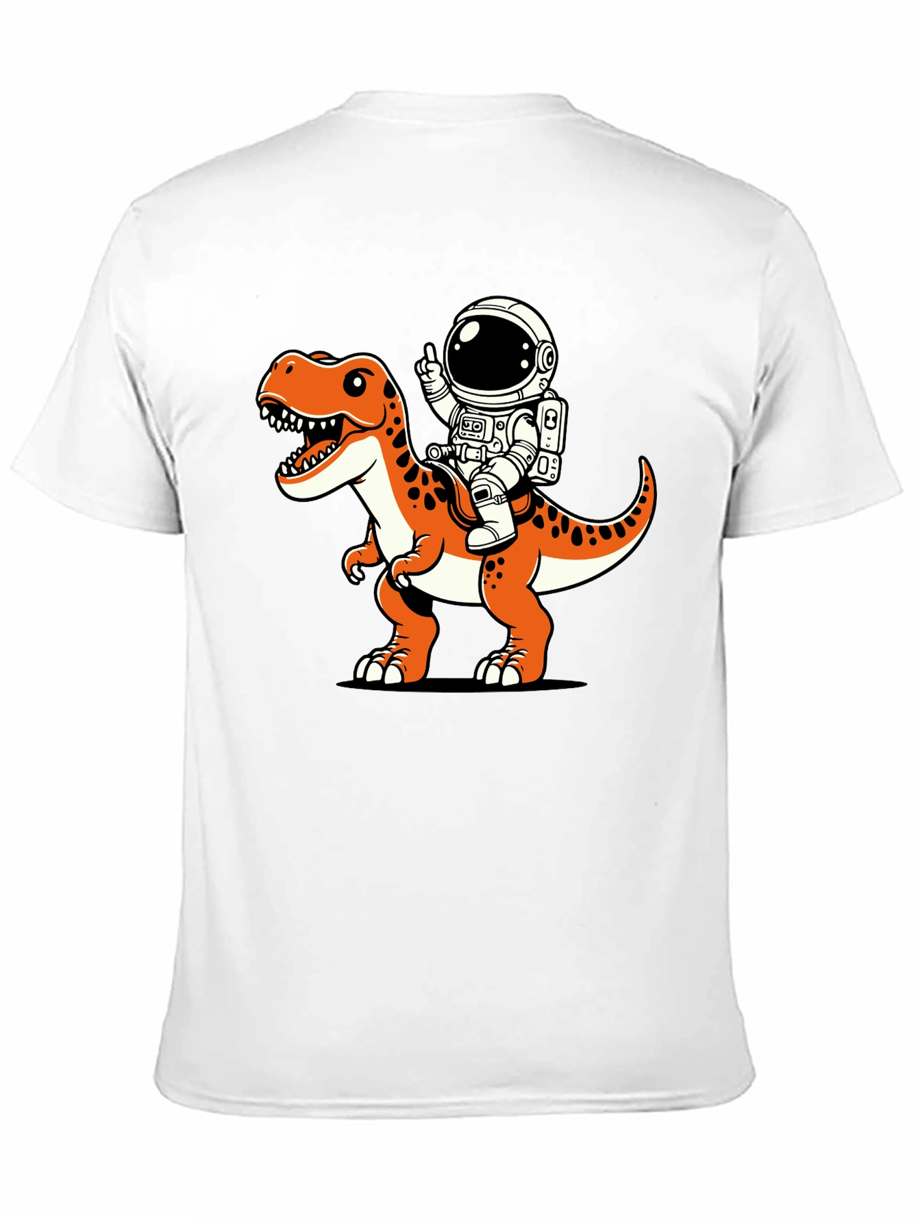 Astronaut Riding Dinosaur Graphic T-Shirt