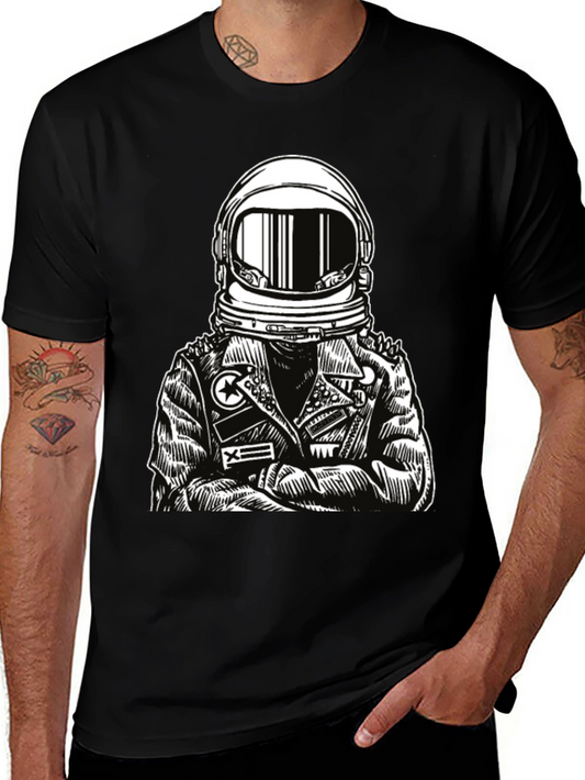 Astronaut Graphic Tee - Edgy Space Style