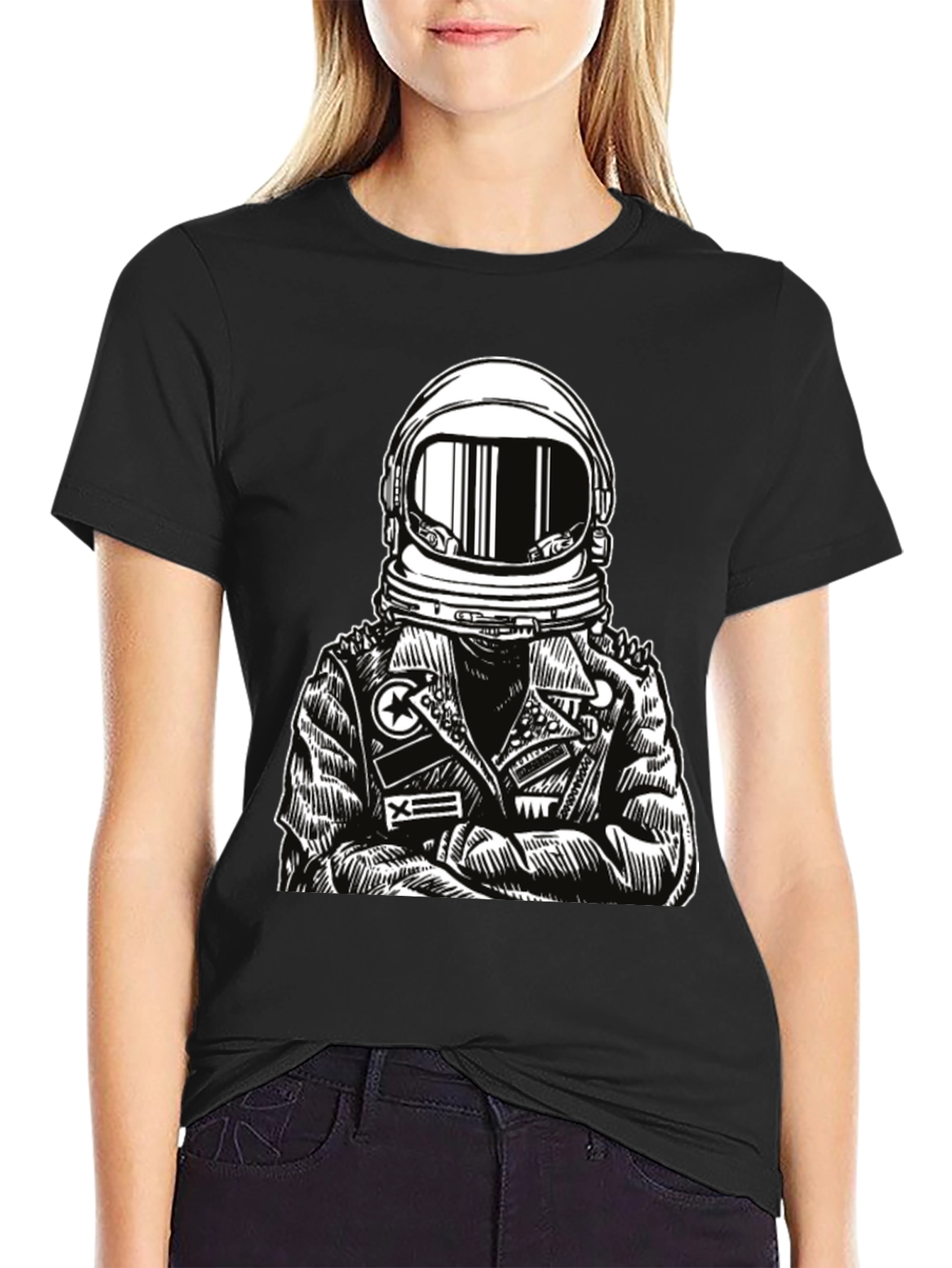Astronaut Graphic Tee - Edgy Space Style