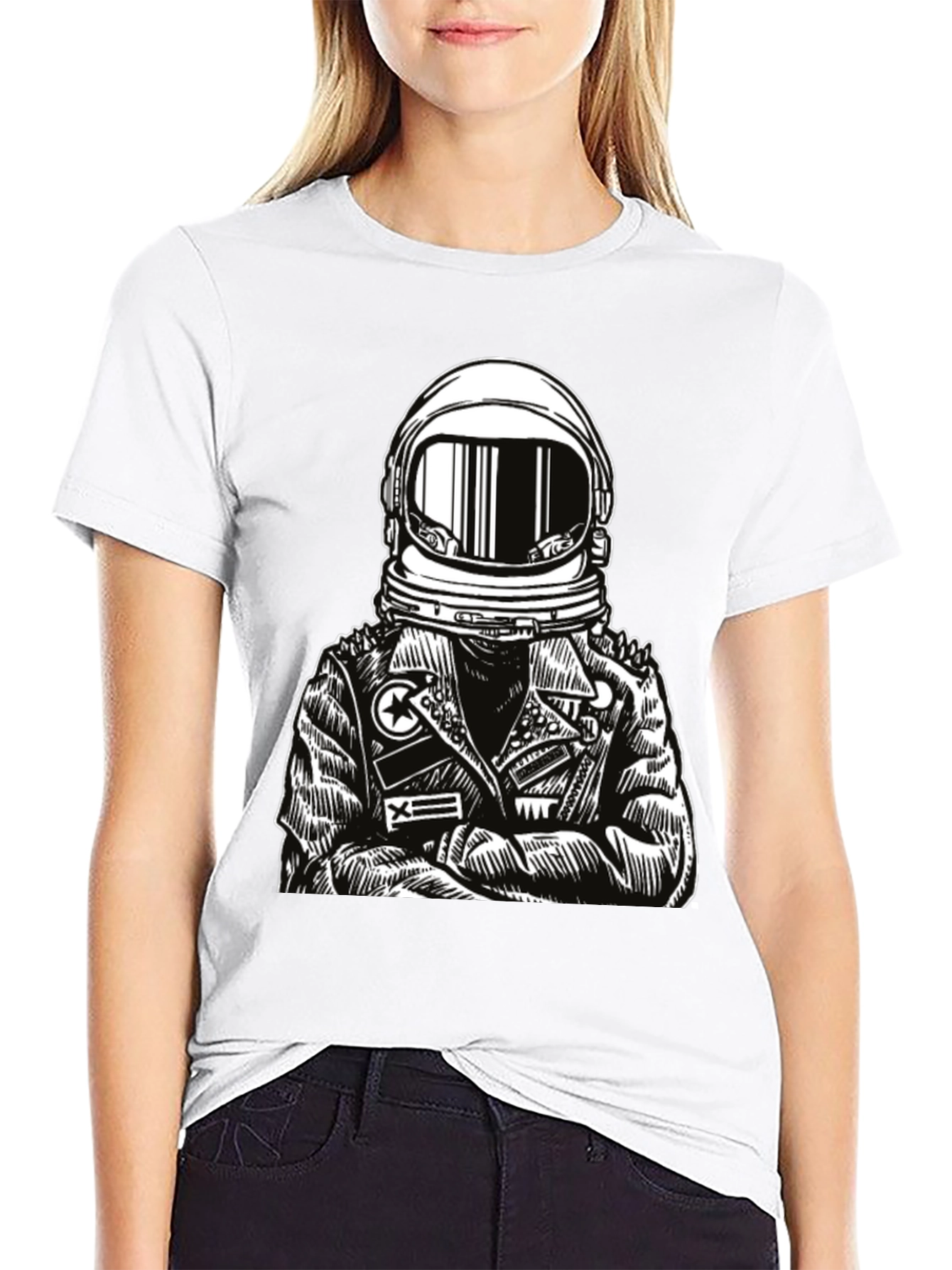 Astronaut Graphic Tee - Edgy Space Style