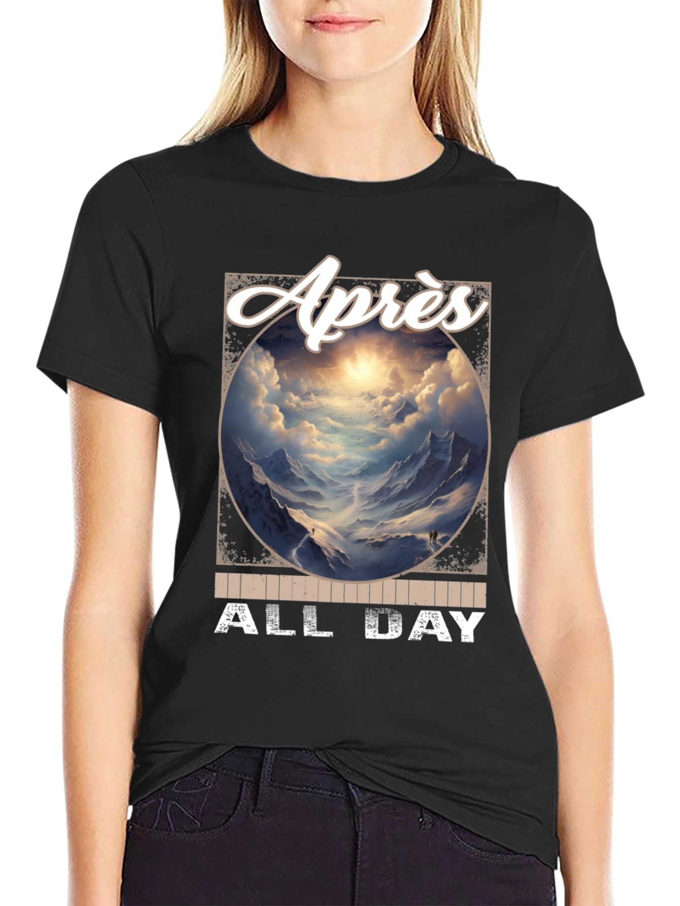 Après All Day Black Graphic Tee