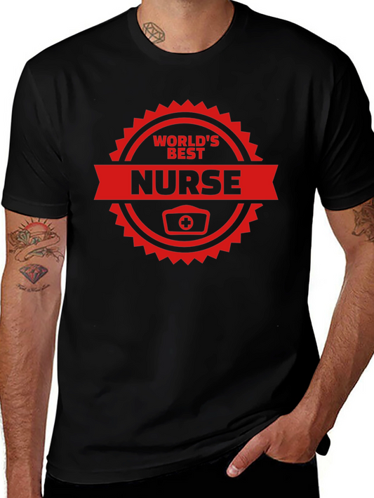 Worlds Best Nurse Graphic T-Shirt - Black