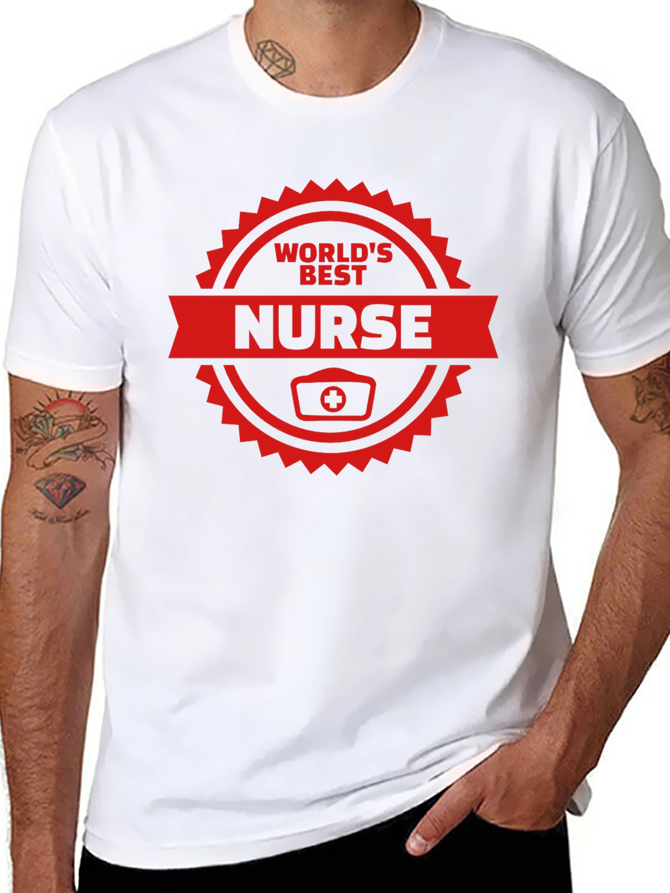 Worlds Best Nurse Graphic T-Shirt - Black