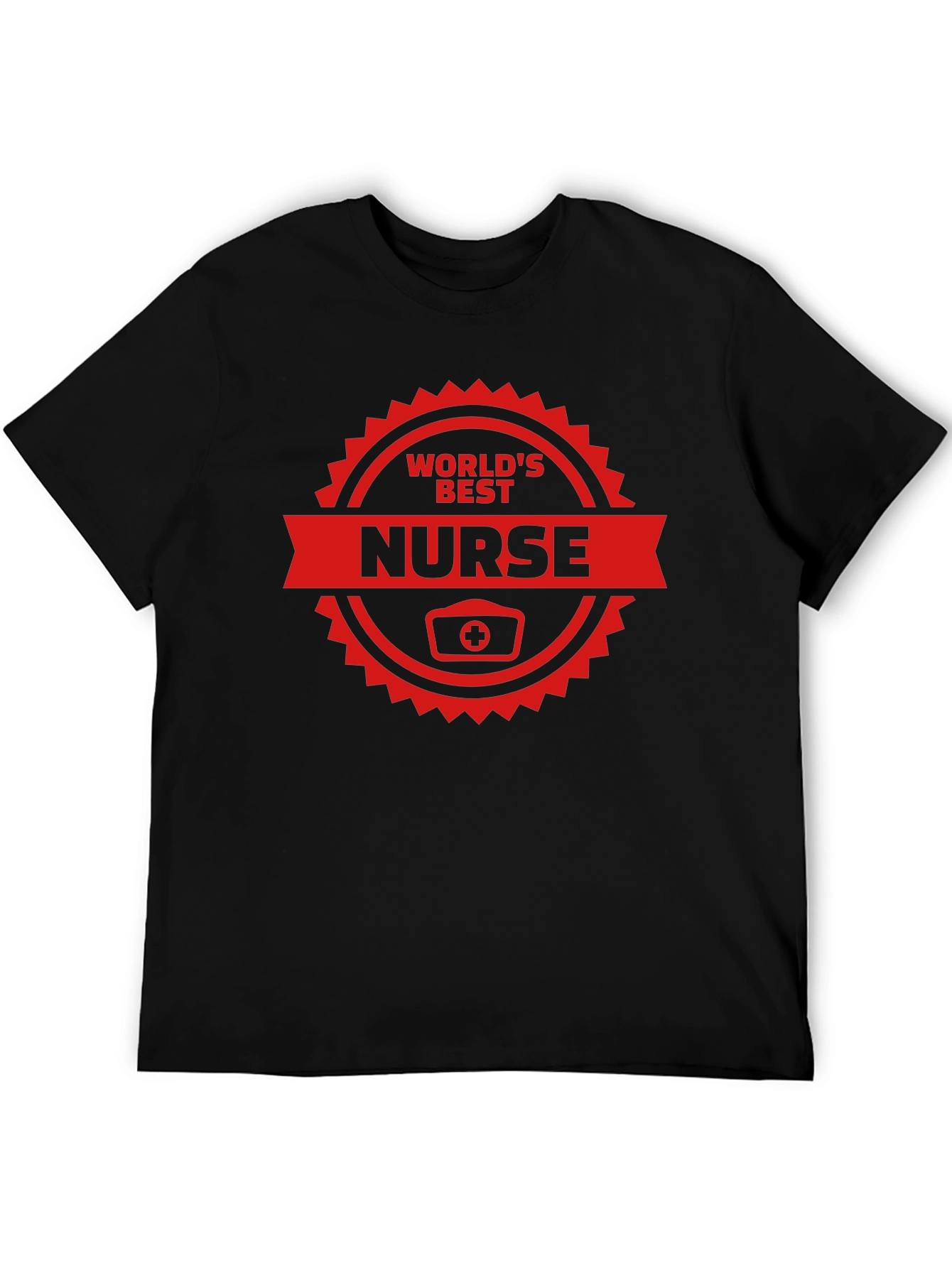 Worlds Best Nurse Graphic T-Shirt - Black