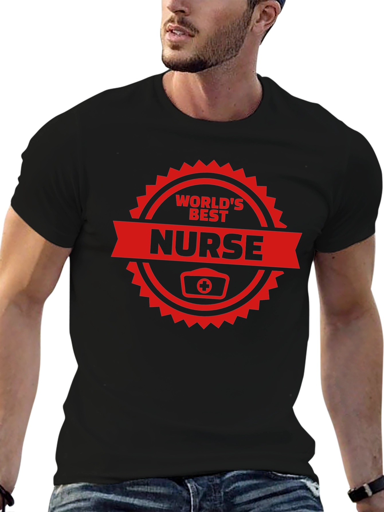 Worlds Best Nurse Graphic T-Shirt - Black
