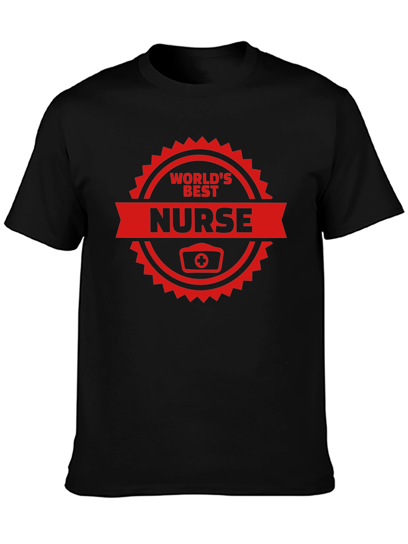 Worlds Best Nurse Graphic T-Shirt - Black