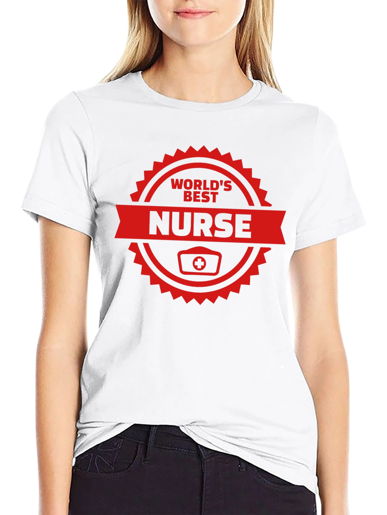 Worlds Best Nurse Graphic T-Shirt - Black