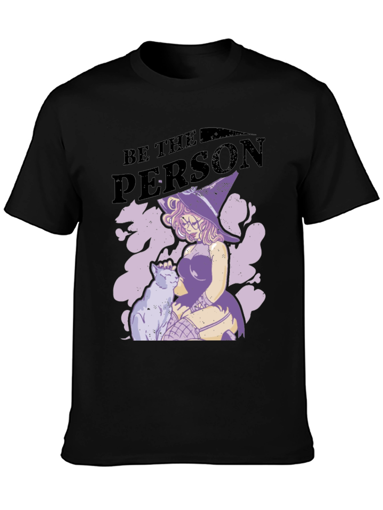 Witch and Cat Graphic T-Shirt