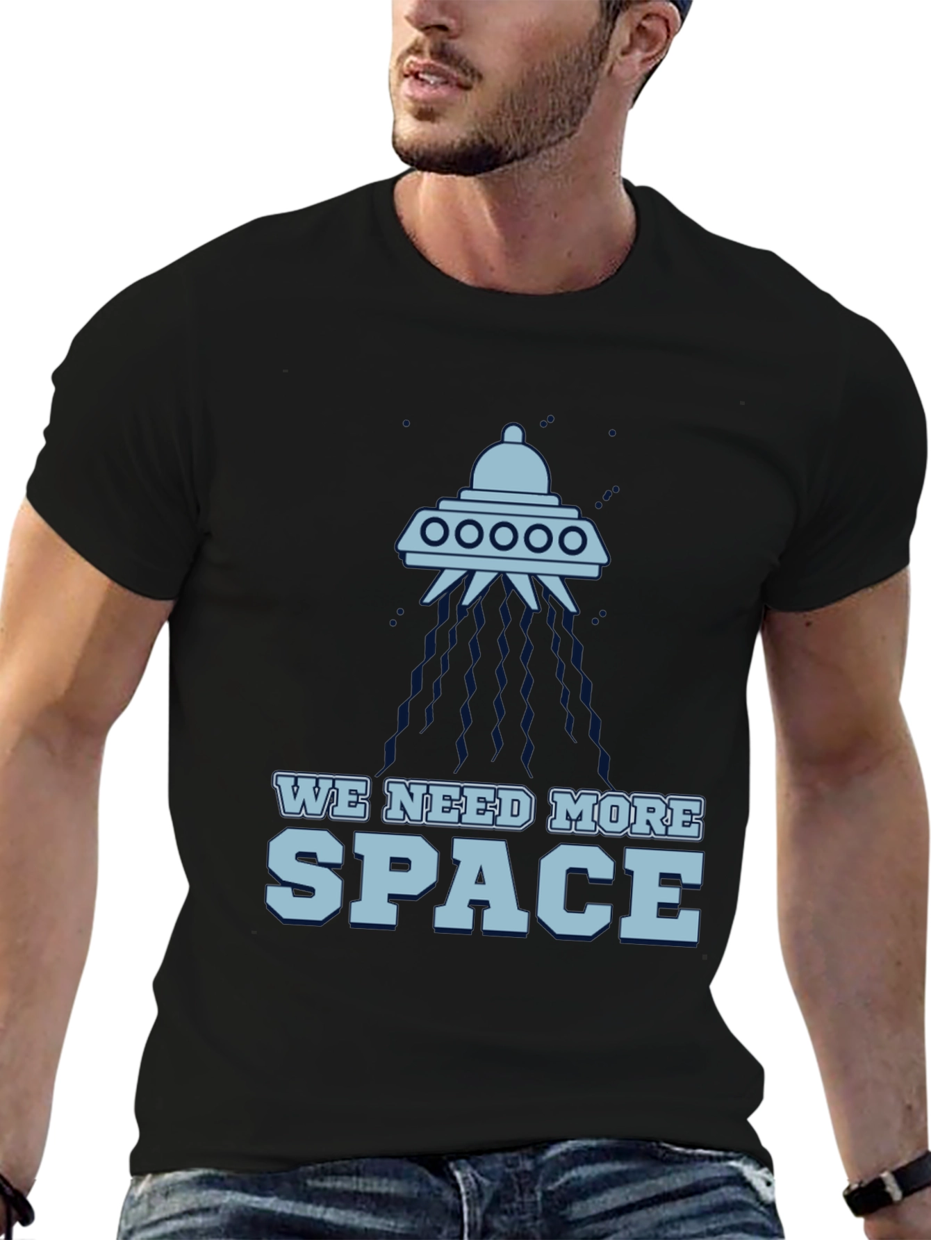 We Need More Space UFO Graphic T-Shirt