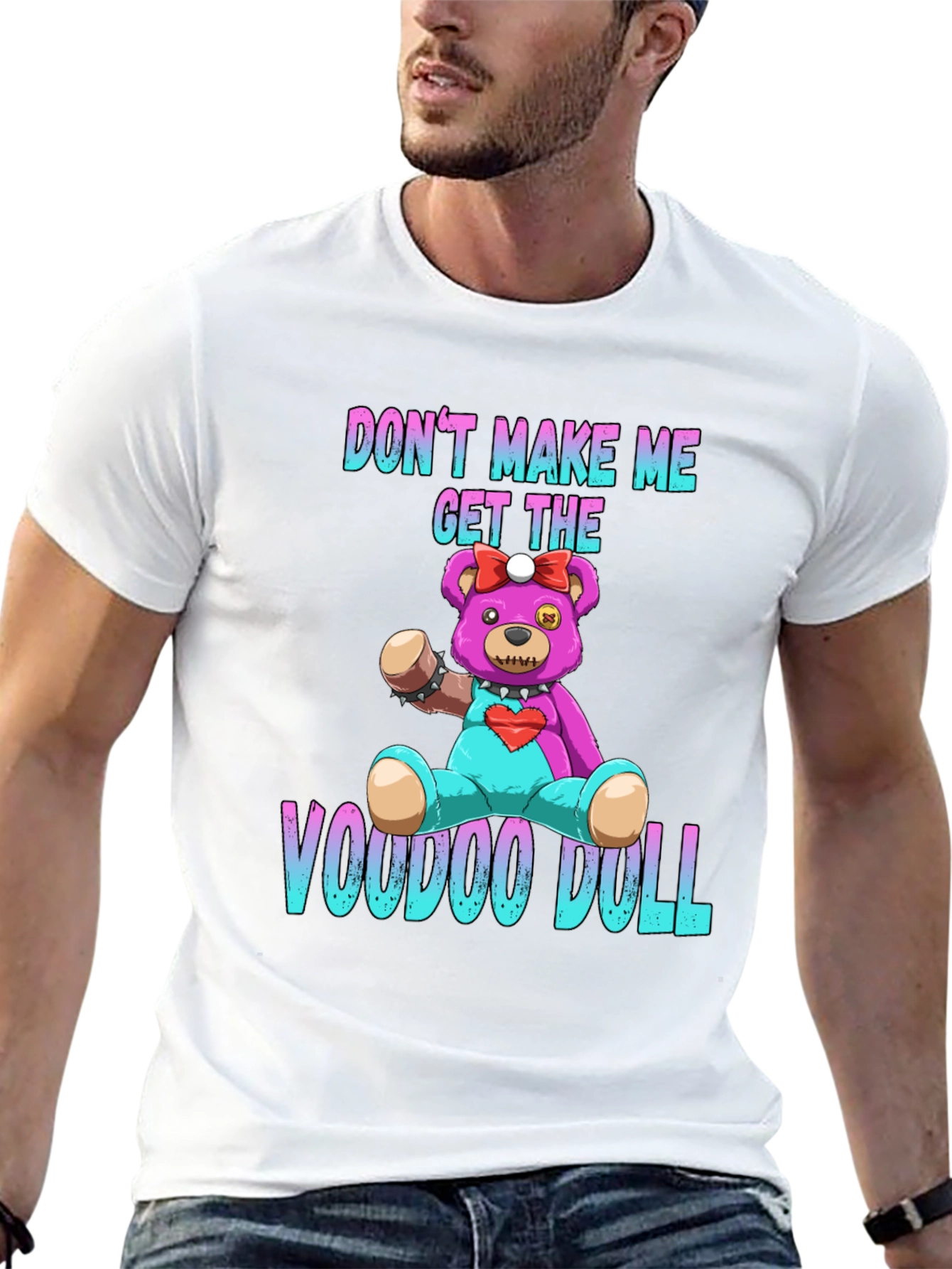 Voodoo Doll Graphic T-Shirt - Dark Humor Tee