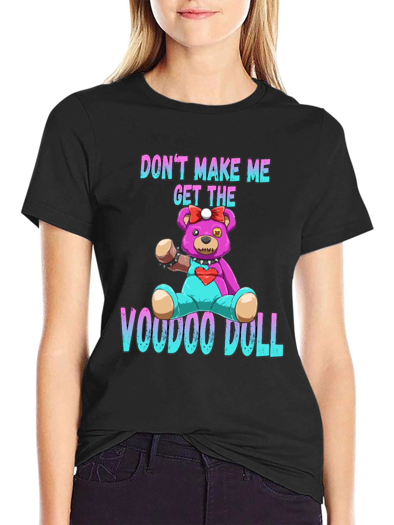 Voodoo Doll Graphic T-Shirt - Dark Humor Tee
