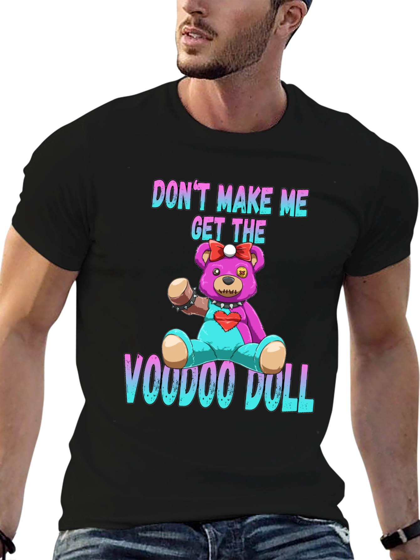 Voodoo Doll Graphic T-Shirt - Dark Humor Tee