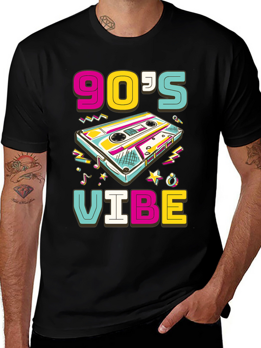 90s Vibe Graphic Tee - Retro Cassette Design