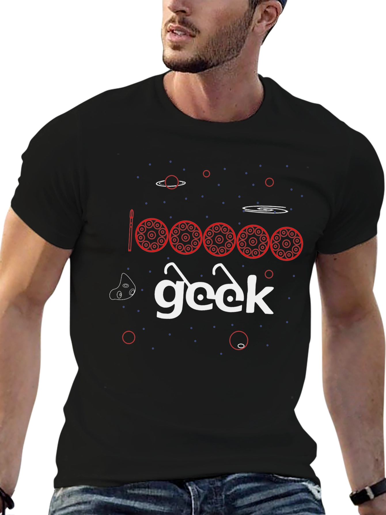 1 Million Geek Black T-Shirt