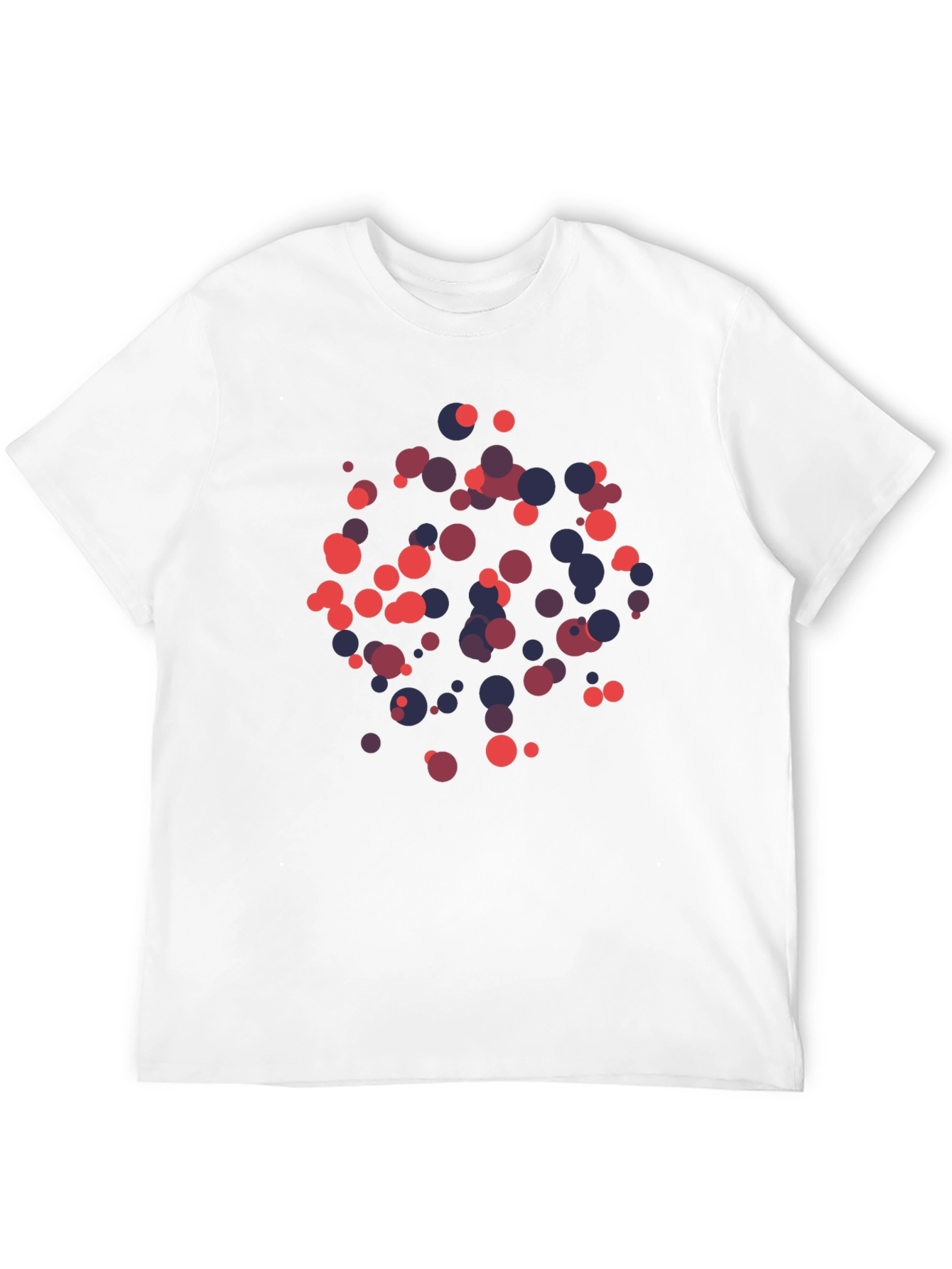 Abstract Dot Print Black T-Shirt