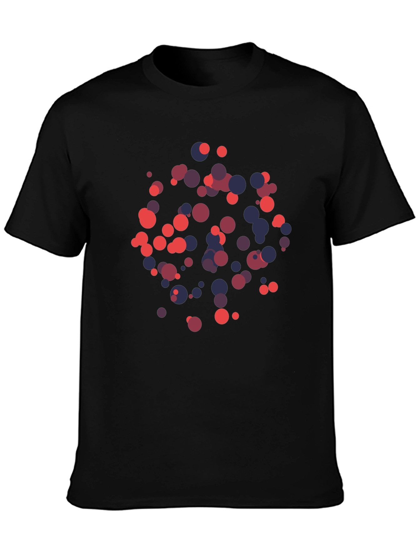 Abstract Dot Print Black T-Shirt