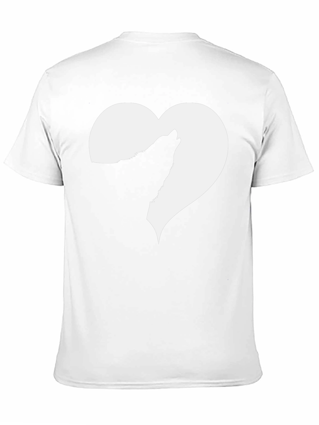 Wolf Howling in Heart T-Shirt