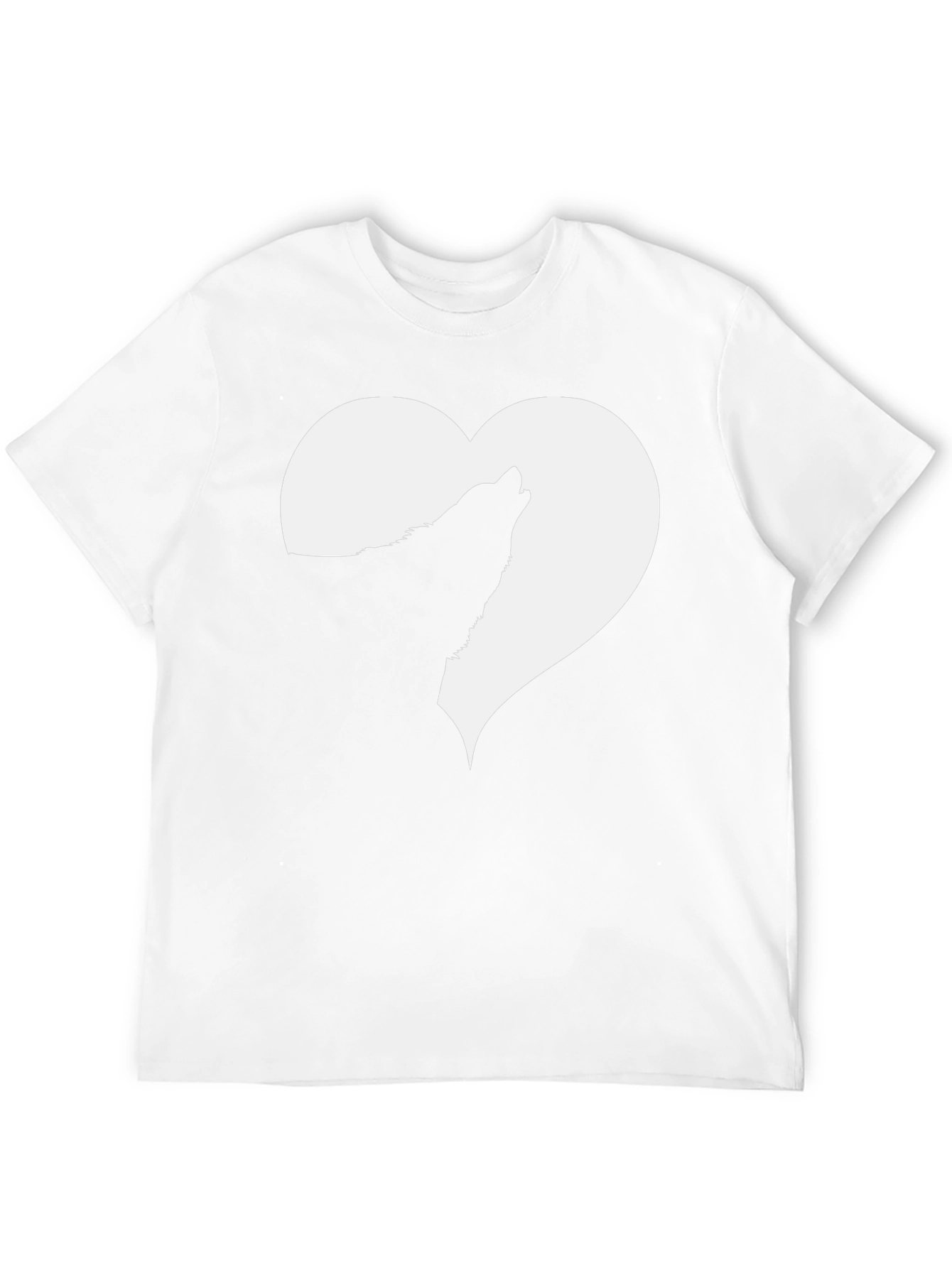 Wolf Howling in Heart T-Shirt
