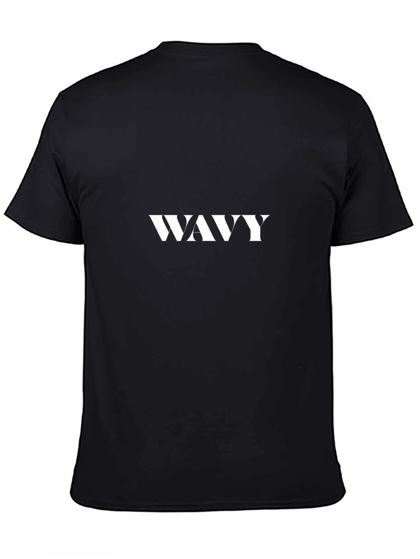 WAVY Graphic Print Black T-Shirt