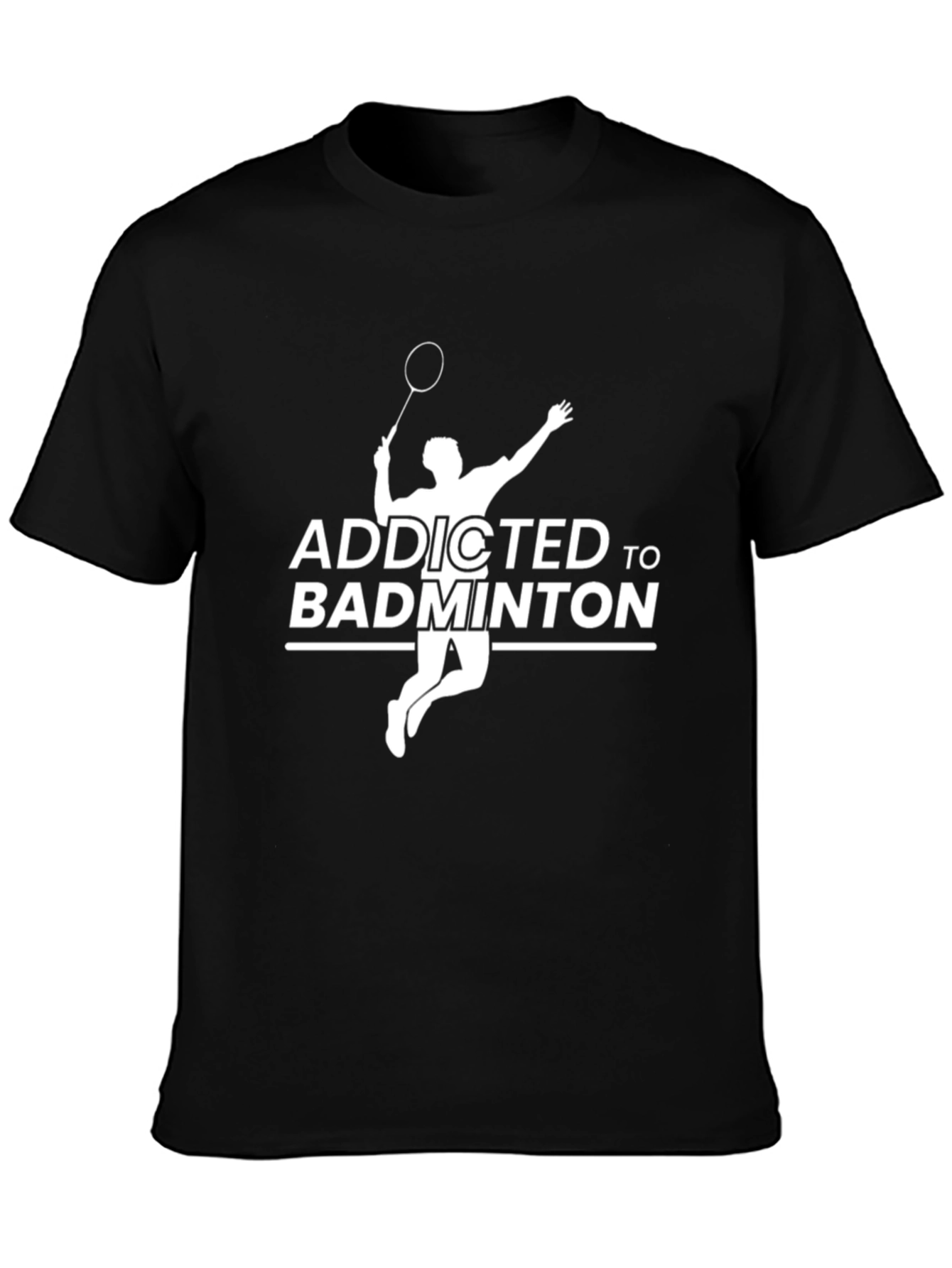 Addicted to Badminton T-Shirt - Black