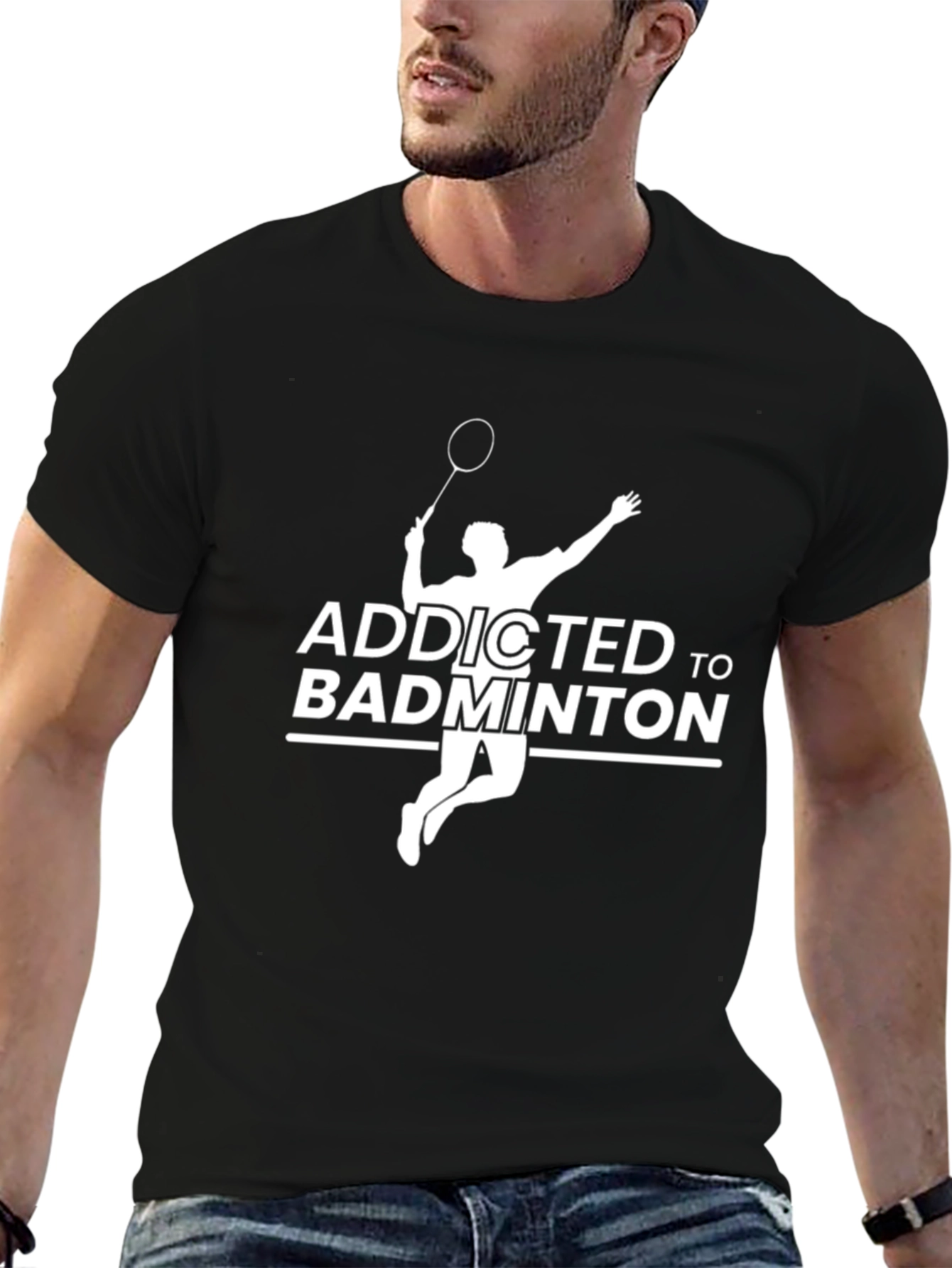 Addicted to Badminton T-Shirt - Black