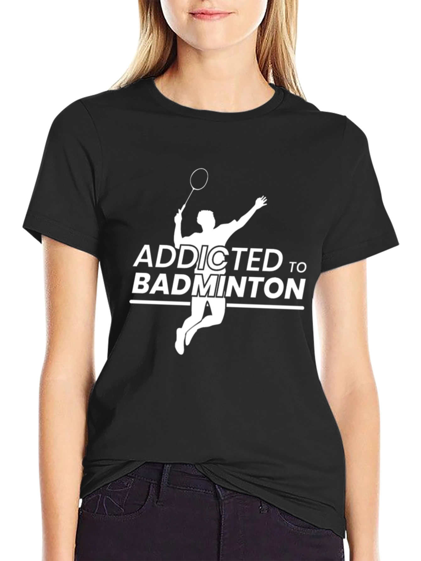 Addicted to Badminton T-Shirt - Black