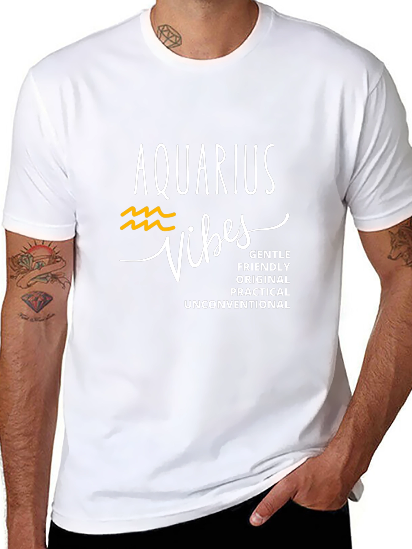 Aquarius Vibes Graphic Tee - Black