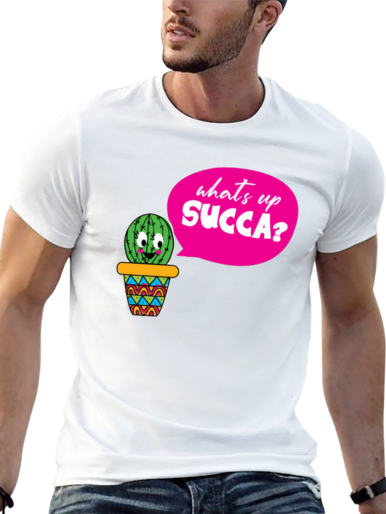 Whats Up SUCCA? Funny Cactus T-Shirt