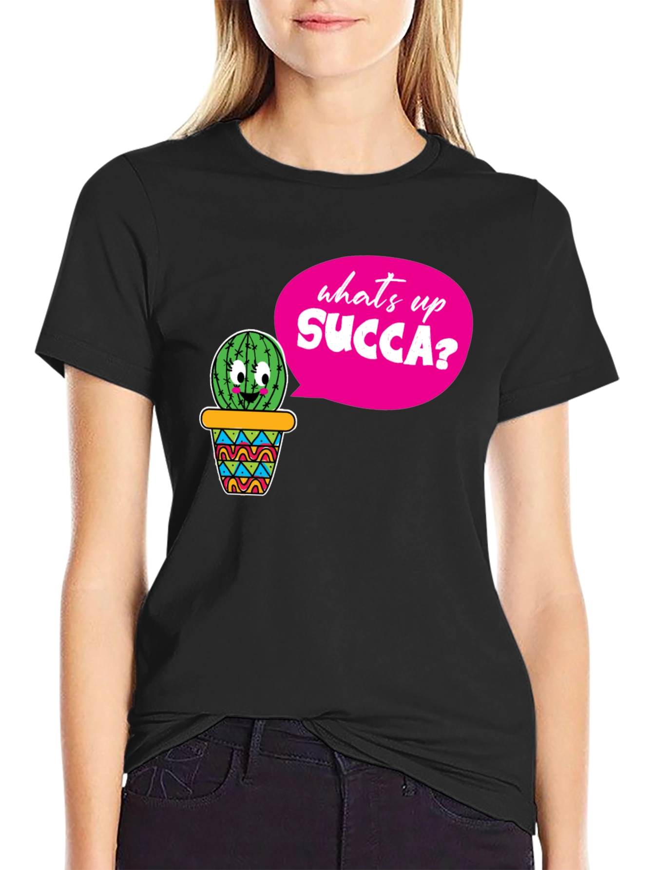 Whats Up SUCCA? Funny Cactus T-Shirt
