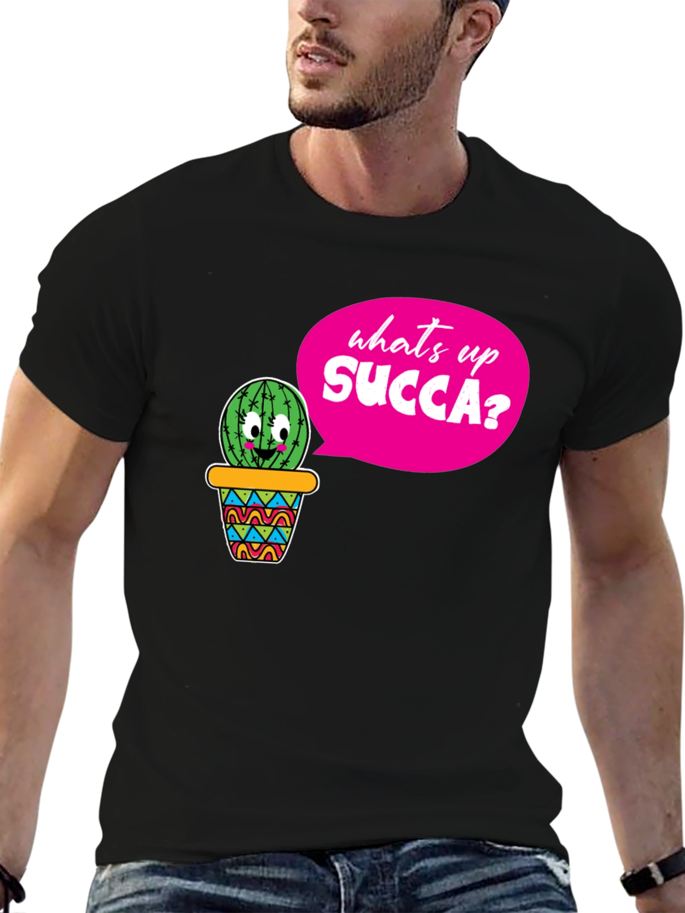 Whats Up SUCCA? Funny Cactus T-Shirt