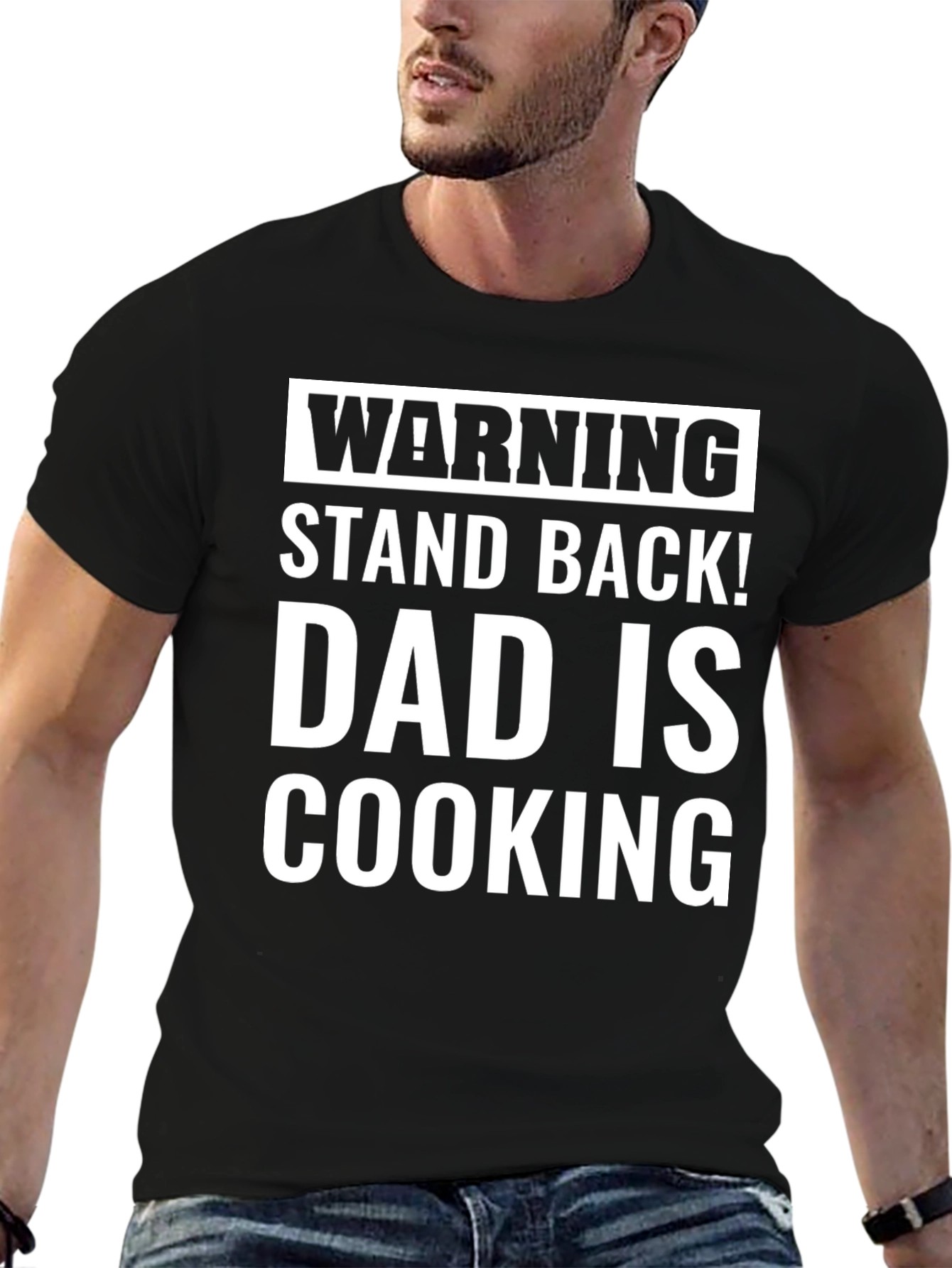 Warning Dad is Cooking T-Shirt Funny Gift