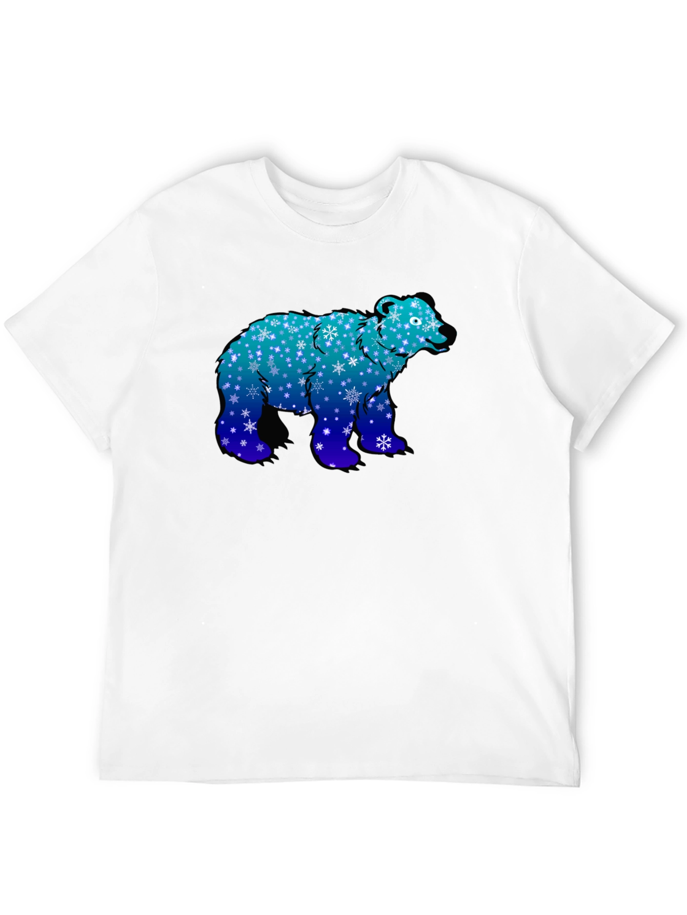 Winter Bear T-Shirt - Snowflake Design