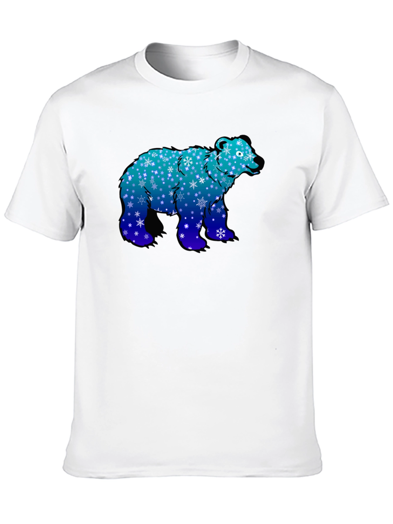 Winter Bear T-Shirt - Snowflake Design