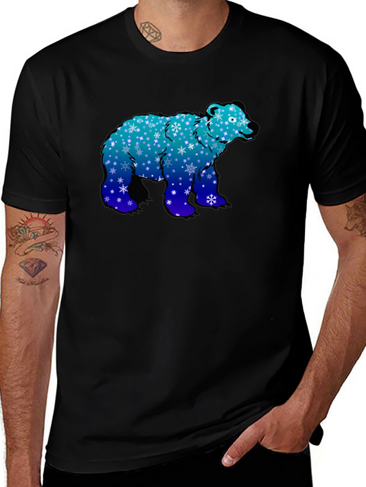 Winter Bear T-Shirt - Snowflake Design