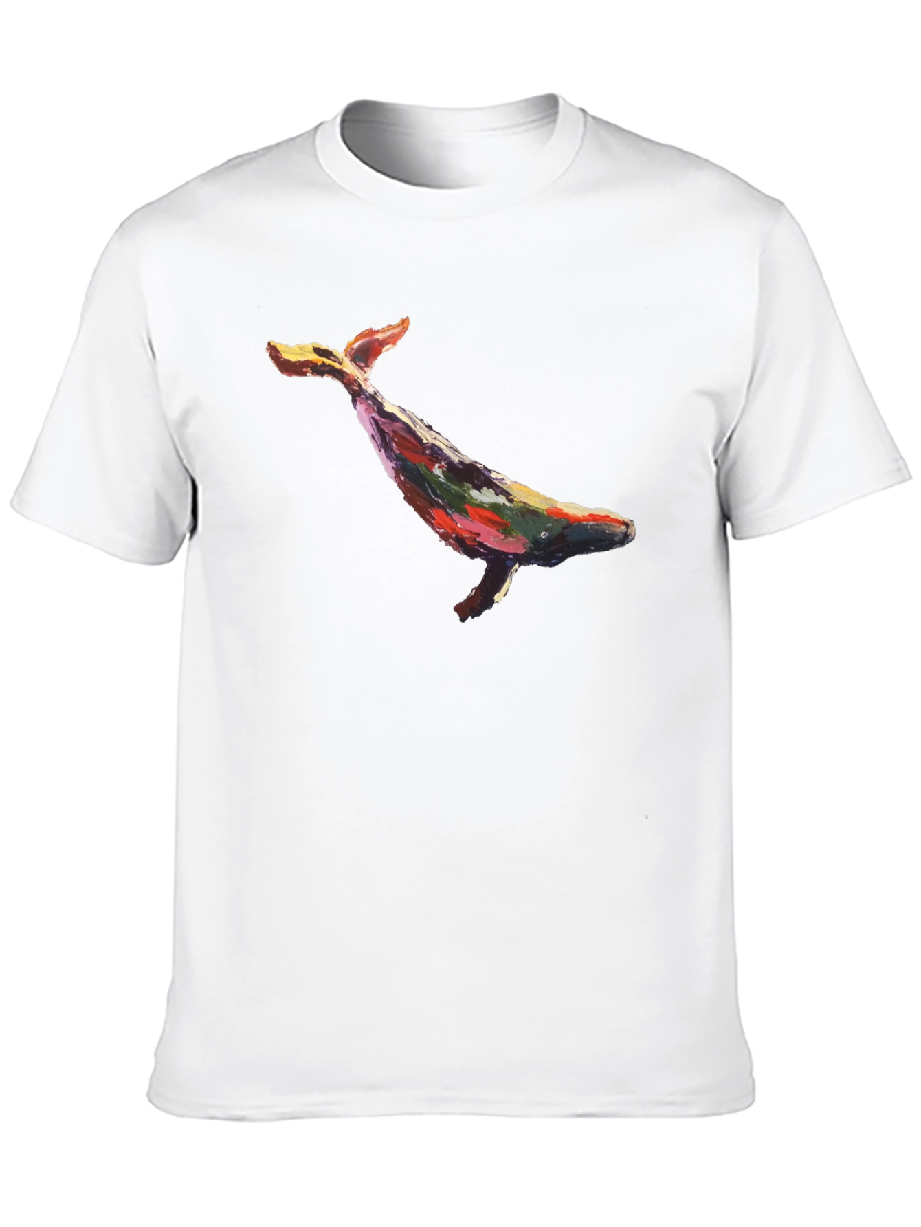Whale Art Graphic Black T-Shirt