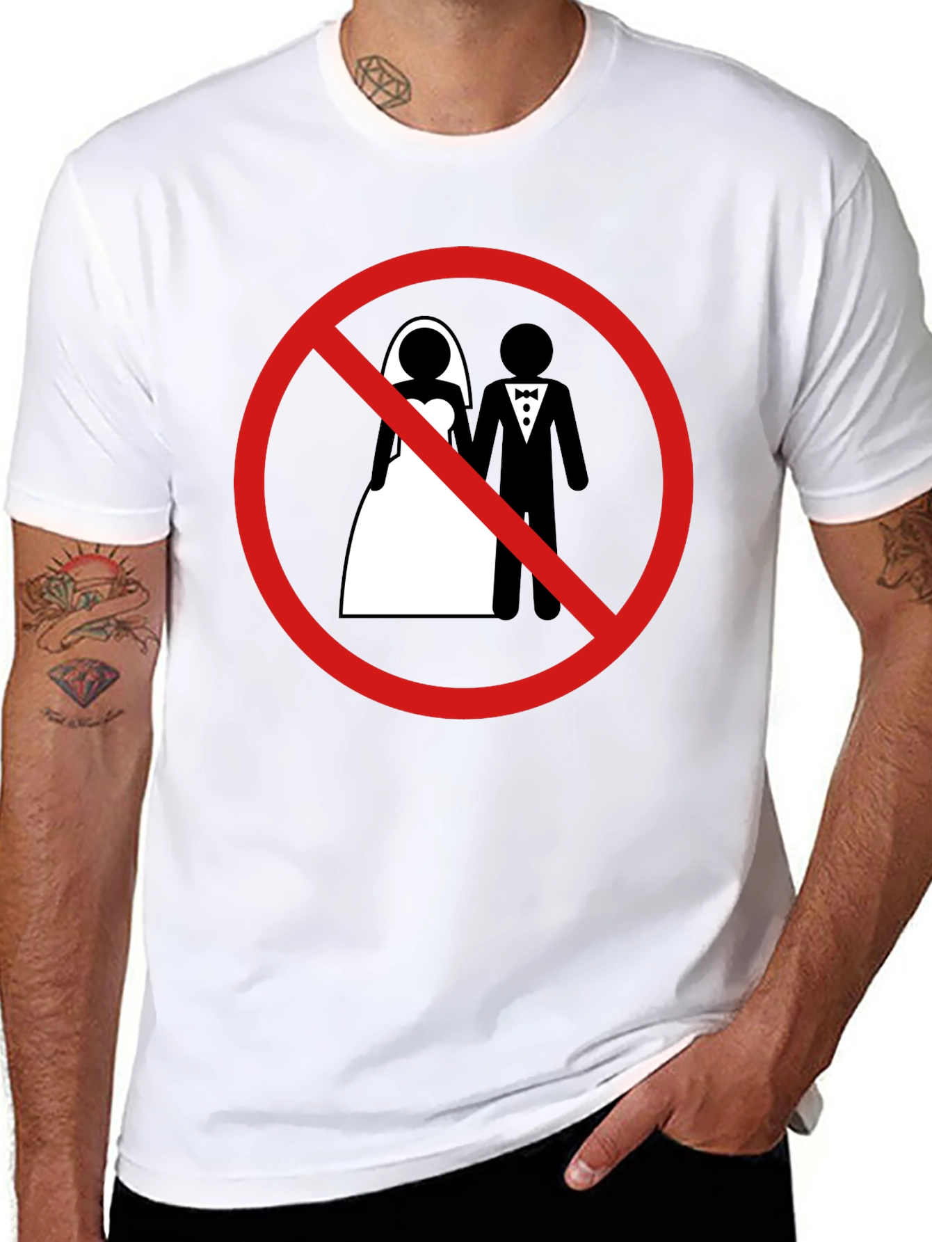 Anti-Marriage Graphic Tee - Black