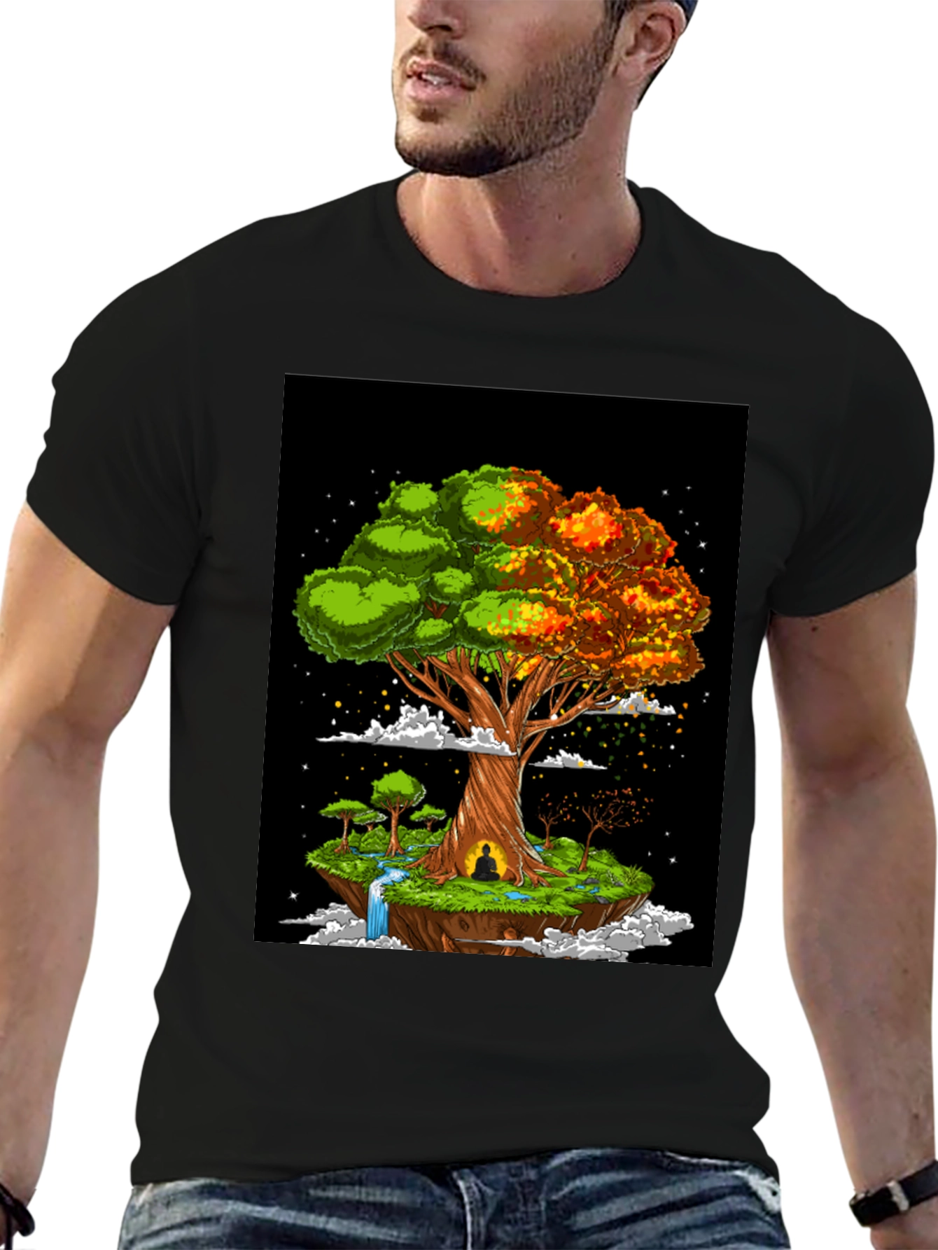 Yin Yang Tree Graphic Tee - Balance & Harmony