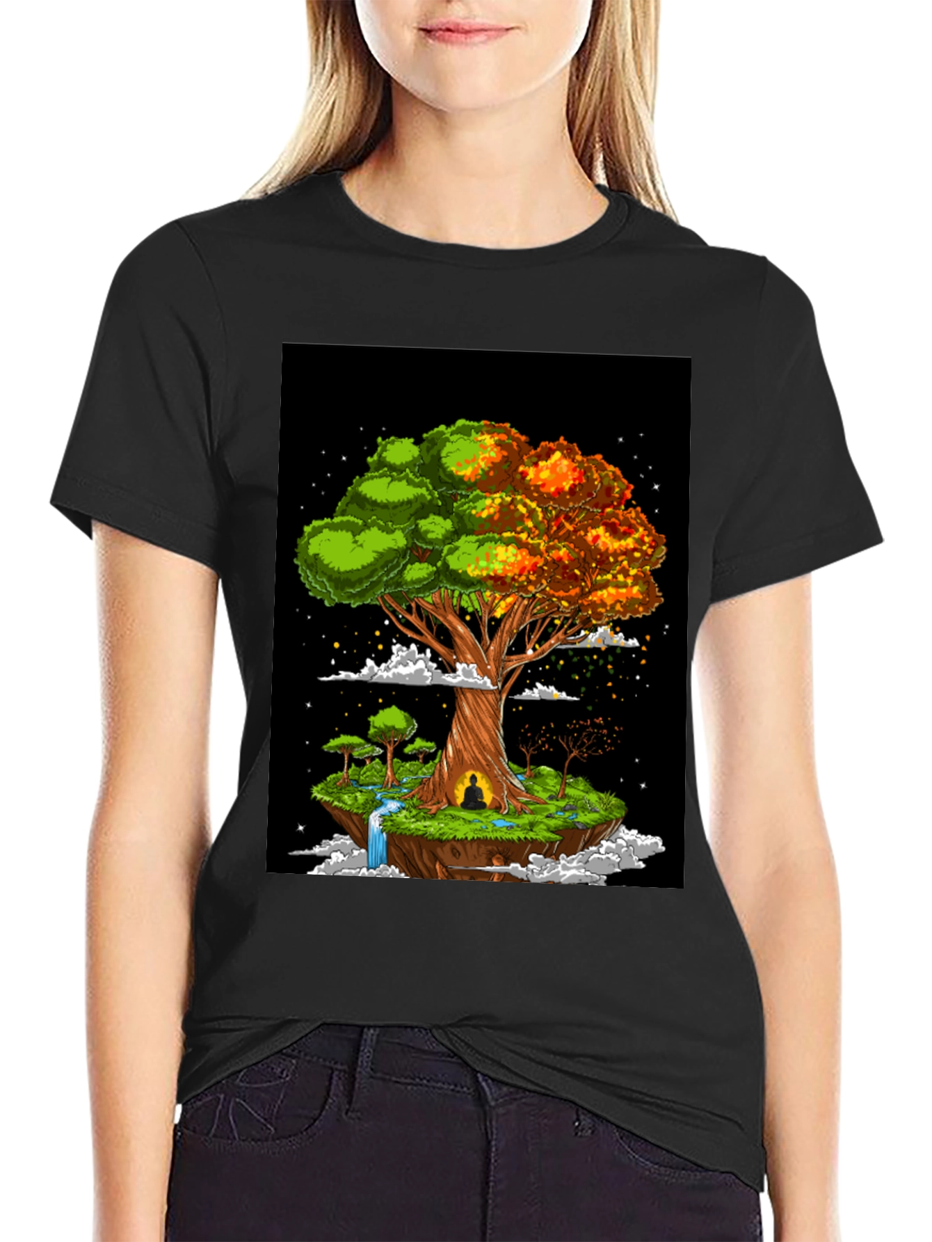Yin Yang Tree Graphic Tee - Balance & Harmony