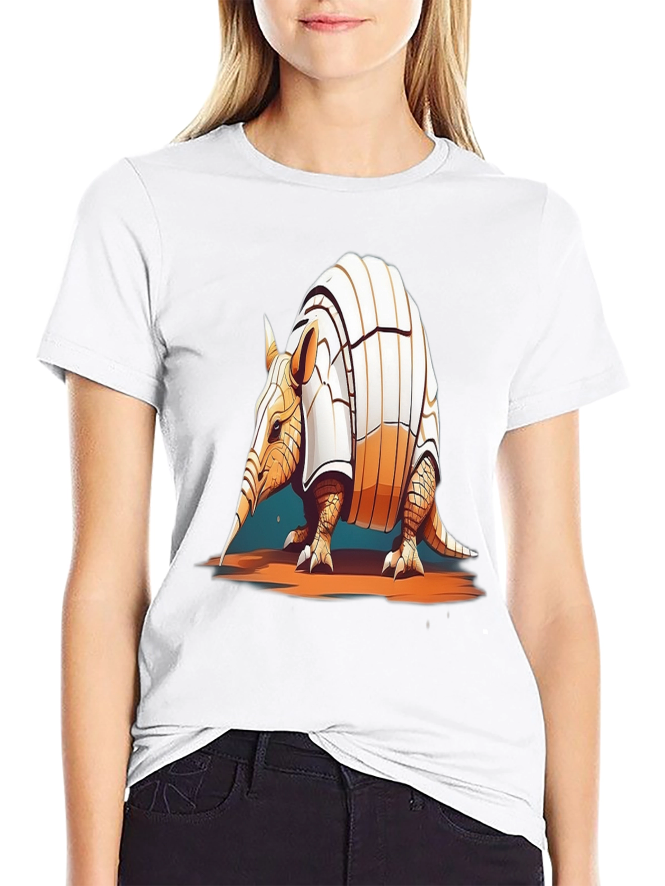Armadillo Graphic T-Shirt - Cool Animal Tee