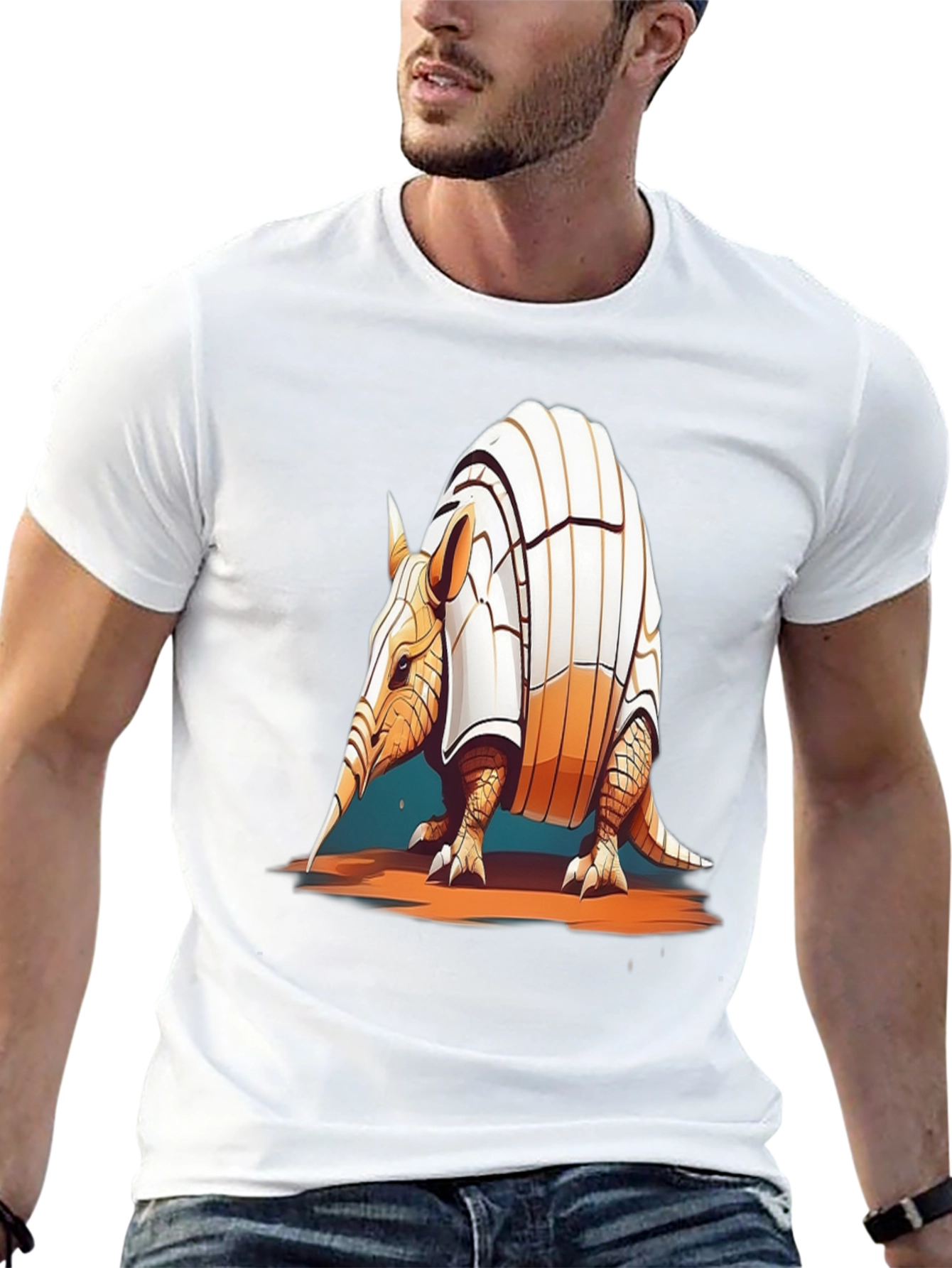 Armadillo Graphic T-Shirt - Cool Animal Tee