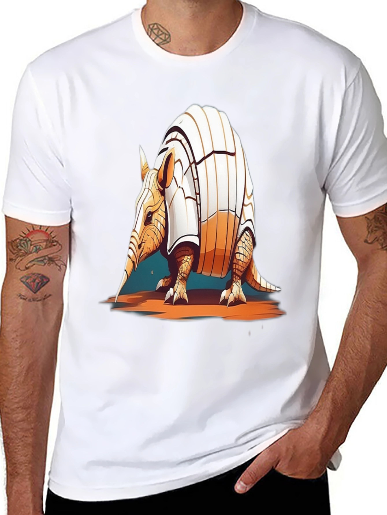Armadillo Graphic T-Shirt - Cool Animal Tee