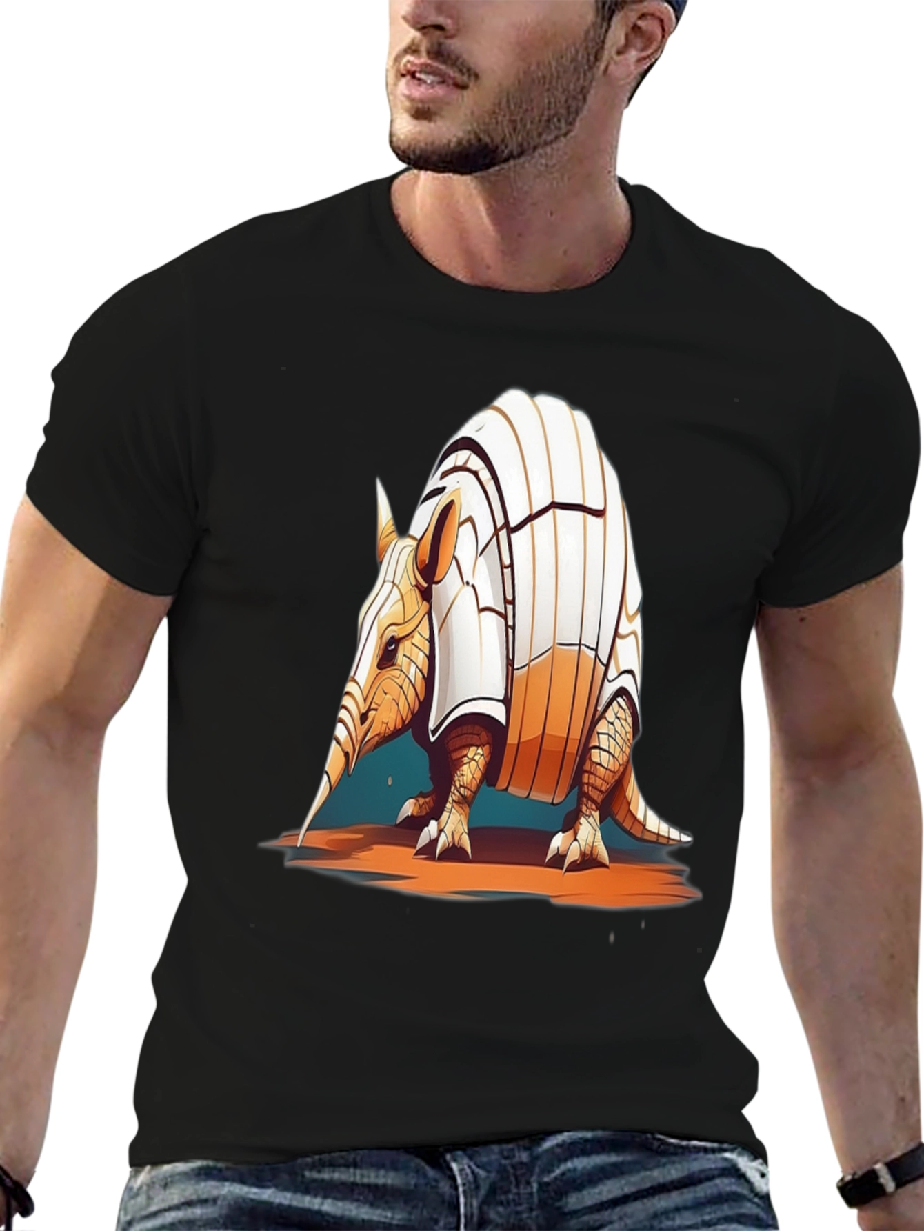 Armadillo Graphic T-Shirt - Cool Animal Tee
