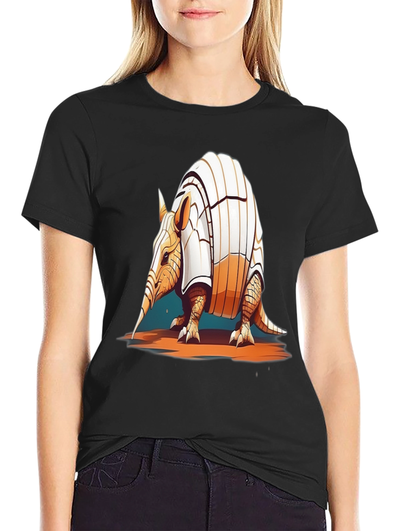 Armadillo Graphic T-Shirt - Cool Animal Tee