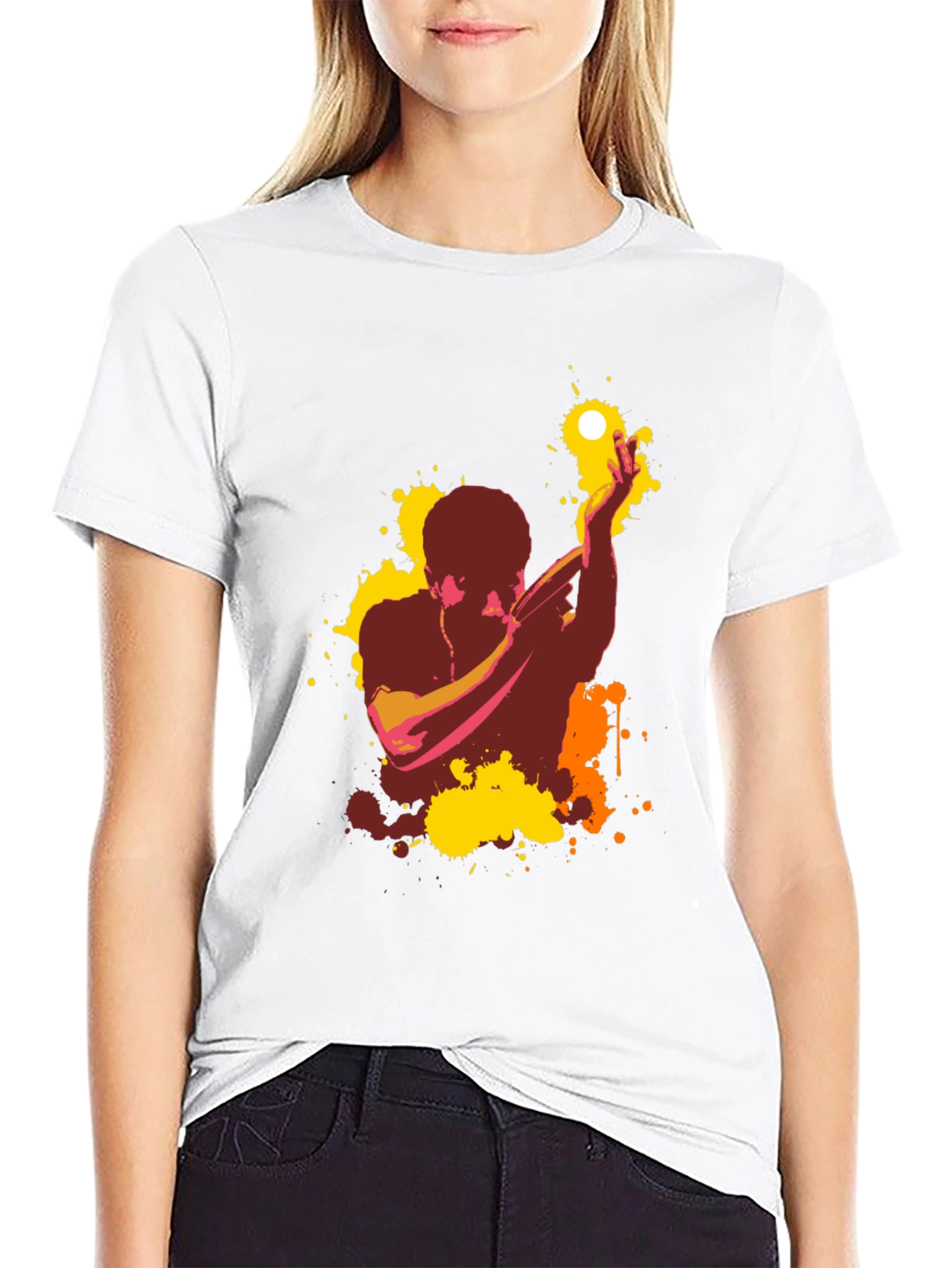Abstract Singer Graphic T-Shirt