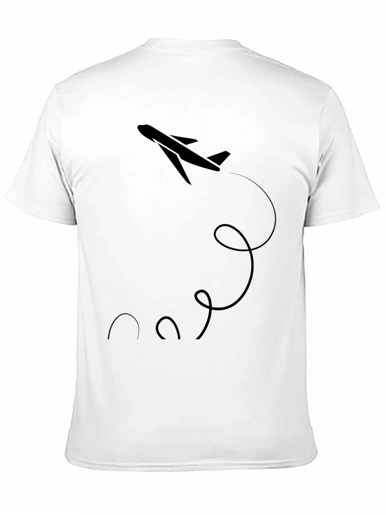 Airplane Graphic Tee - Black Cotton Comfort